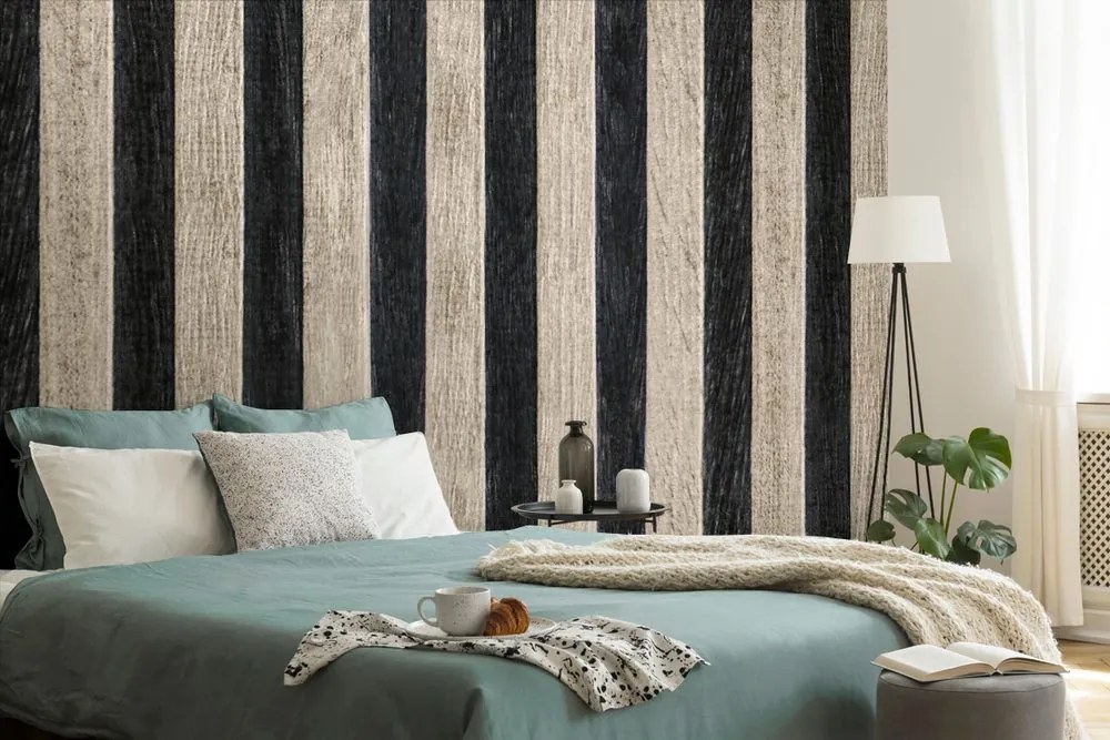 Samolepiaca tapeta imitácia dreva v zaujímavom zelenom prevedení - 150x100