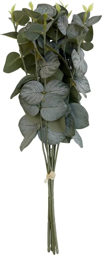 Dekorácia umelá zelená kvetina Eucalyptus bouquet - 35 cm