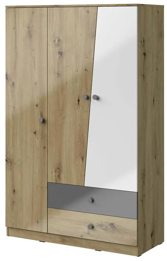 Skriňa Nero 03  120 – Šedá Lesk