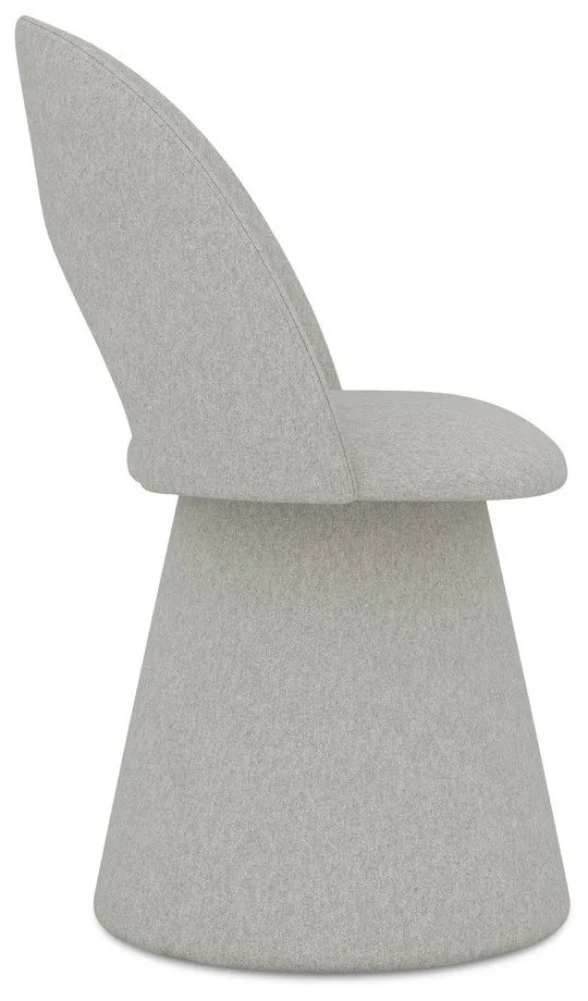 Svetlosivé čalúnené jedálenské kreslo Kalo – Makamii