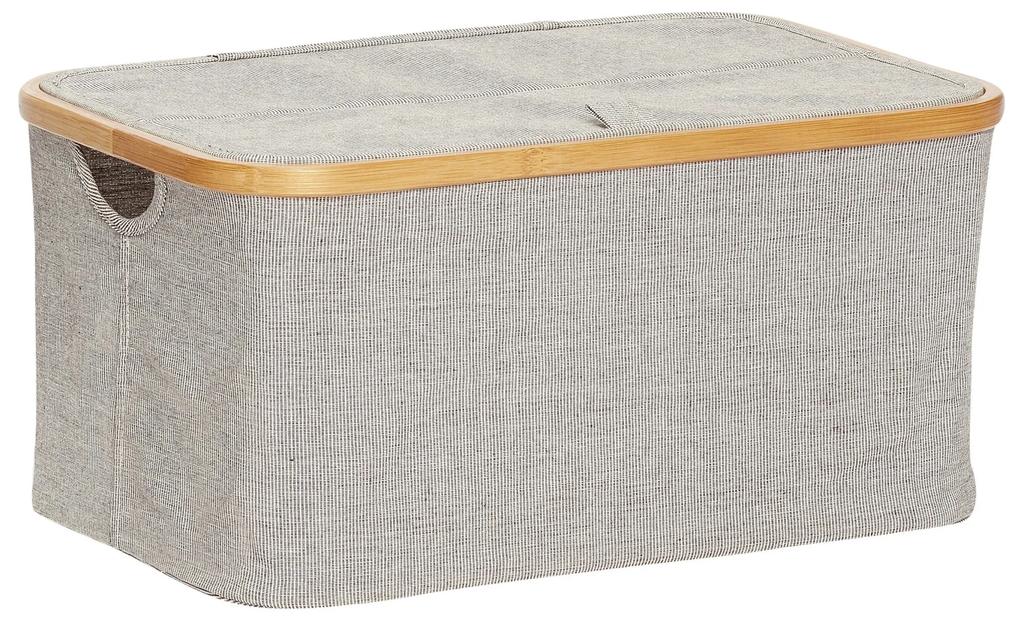Hübsch Textilný úložný box Bamboo frame - väčší