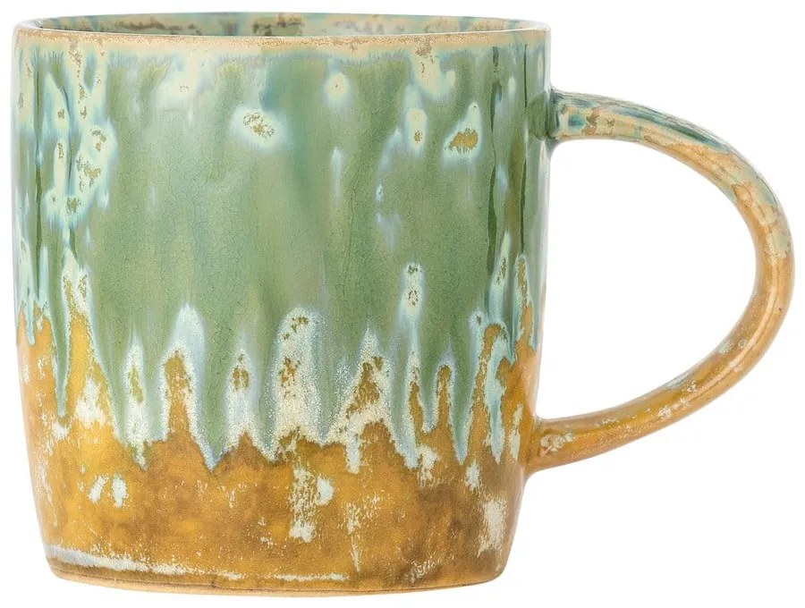 Žltá/svetlozelená šálka z kameniny 400 ml Milani – Bloomingville