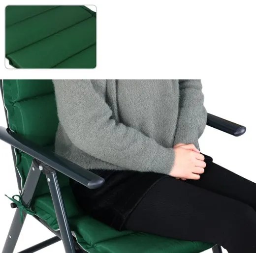 InternetovaZahrada 6 x obojstranná poduška Vanamo 120x45x5 cm - sivá/zelená