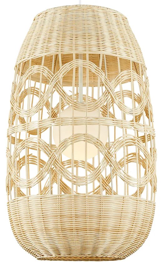 Závesné svietidlo Arona, 1x ratanové tienidlo, (fi 40cm), w