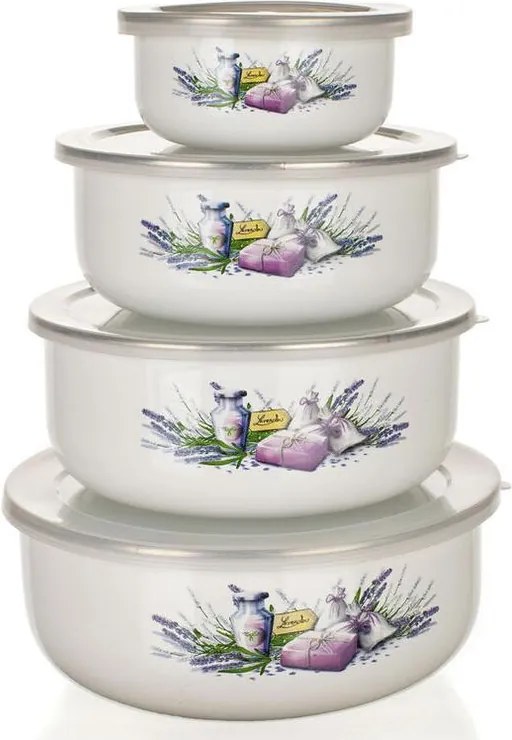 Smaltované misky s viečkami Lavender, BANQUET