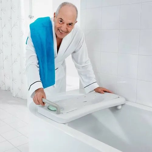 SAPHO A0040101 Handicap sedátko na vaňu s držadlom, biela