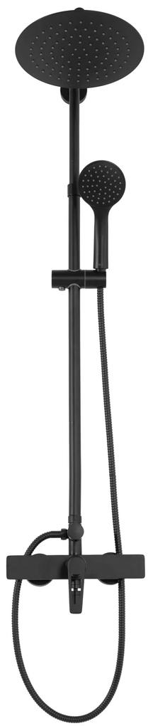 Rea Aldi, sprchová súprava s pákovou batériou 150mm, čierna matná, REA-P8800