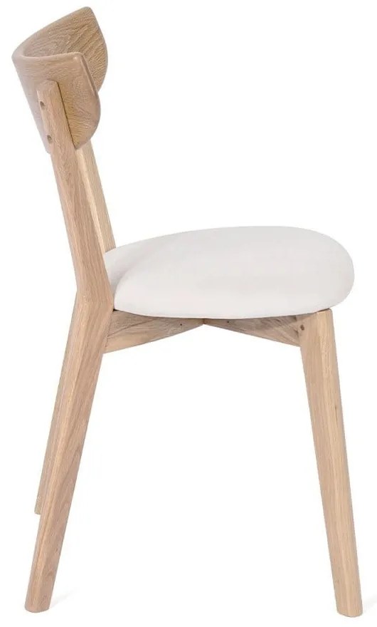 Jedálenská stolička z dubového dreva s bielym sedákom Arch - Bonami Essentials