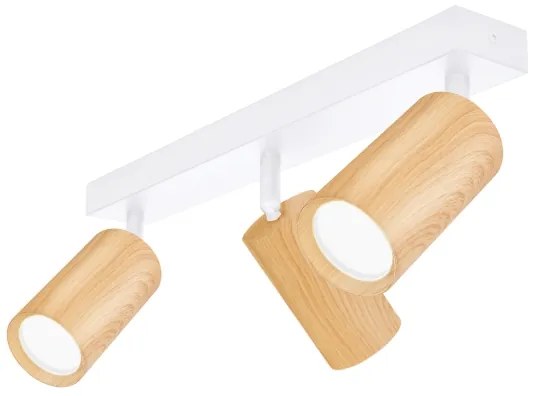 Brilagi - Bodové svietidlo SELE 3xGU10/30W/230V biela/dekor duba