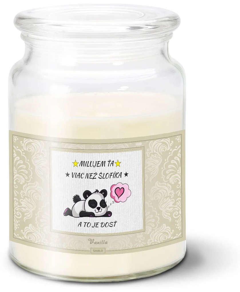 Sablio Sviečka Milujem ťa viac ako šlofíky - 500 g