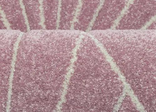 Koberce Breno Kusový koberec PORTLAND 58/RT4R, ružová, viacfarebná,133 x 190 cm