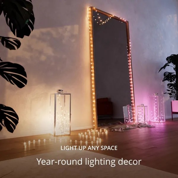 Twinkly TWKP100RGB-G - LED RGB Stmievateľná vianočná reťaz LED 8 m USB Wi-Fi