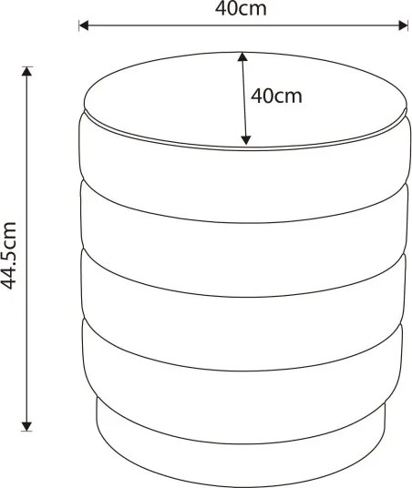 Taburetka LUNA pudrovo ružová