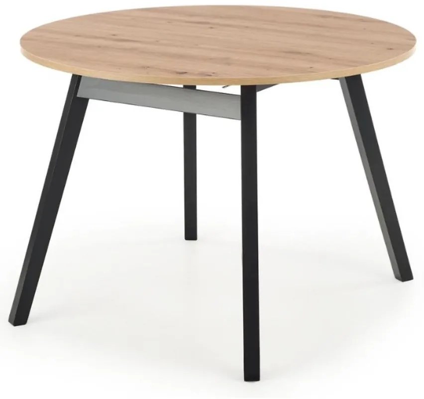 Rozkladací stôl Ruben 102/142x102cm doska/drevo – Dub Artisan/Čierna