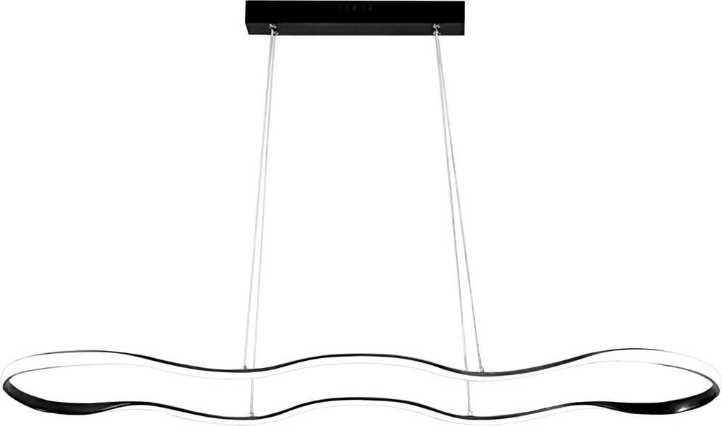 Toolight Toolight, závesné LED svietidlo 120cm, 24W, 3000K, LHJ026-CP, čierna, OSW-60017
