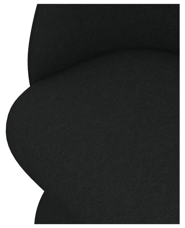 Čierne čalúnené jedálenské kreslo Maia – Makamii