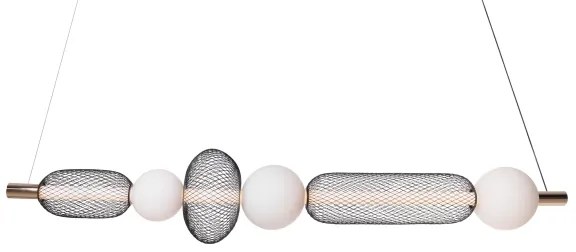 MAXLIGHT P0593 - LED Luster na lanku BORA LED/29W/230V biela/čierna