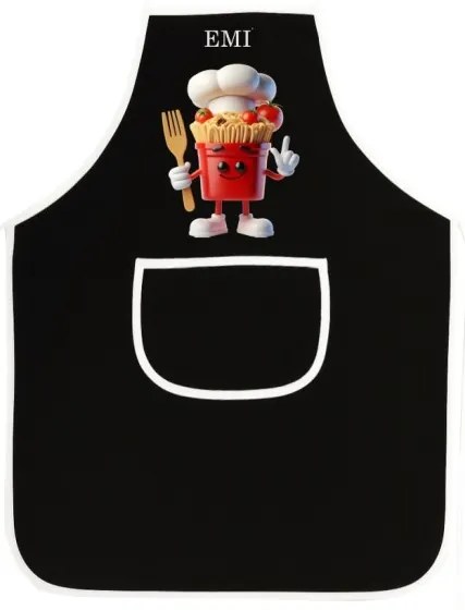 Kuchynská zástera Pasta EMI, sivá