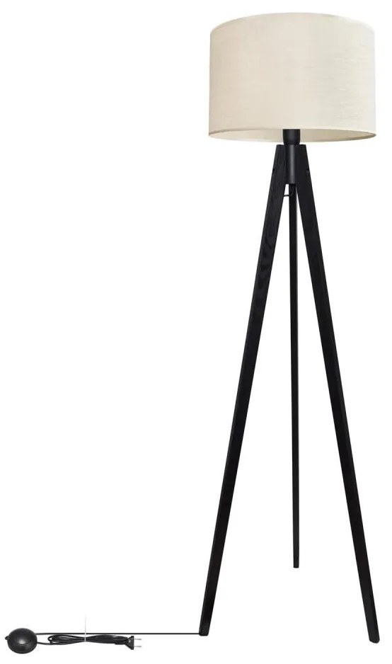 Helam Stojacia lampa ALBA 1xE27/15W/230V krémová/borovica HE1468
