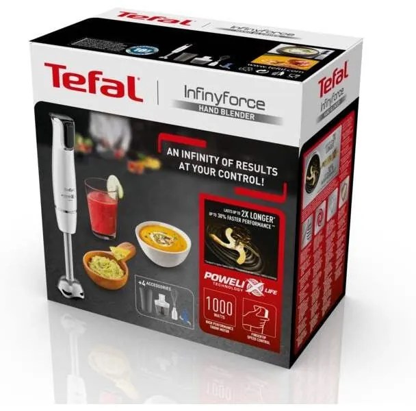 Tyčový mixér Tefal Infiny force 4 v 1 HB944138 (rozbalené)