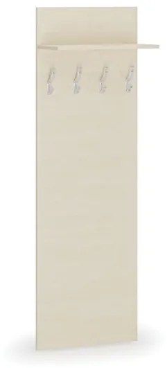 Vešiaková stena PRIMO, 4 háčiky, polica, breza