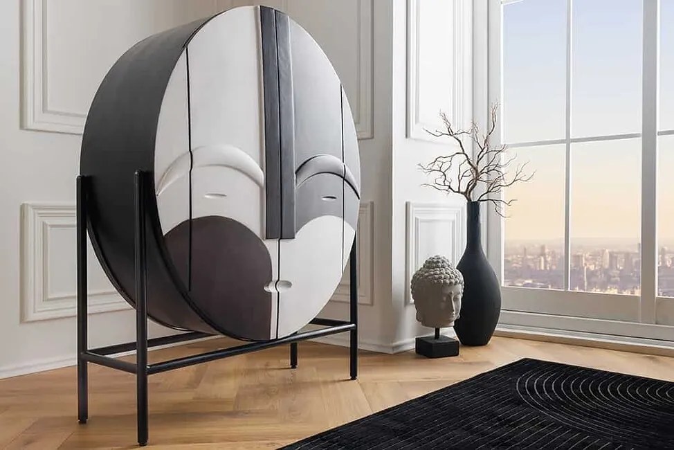 Luxusná vysoká komoda z masívu Voodoo Mango 84cm