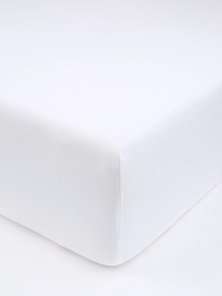 Jersey plachta s elastanom Deluxe 160 × 200 cm – biela