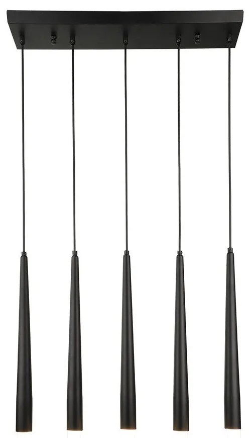 Čierne závesné svietidlo Agusta – Squid Lighting