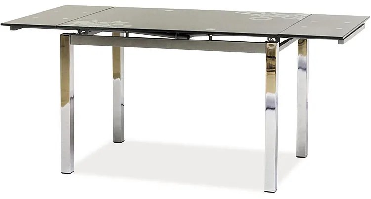 Rozkladací jedálenský stôl 110-170 cm Gerardo (sivá + chrómová) (pre 4 až 6 osôb). Vlastná spoľahlivá doprava až k Vám domov. 1050185