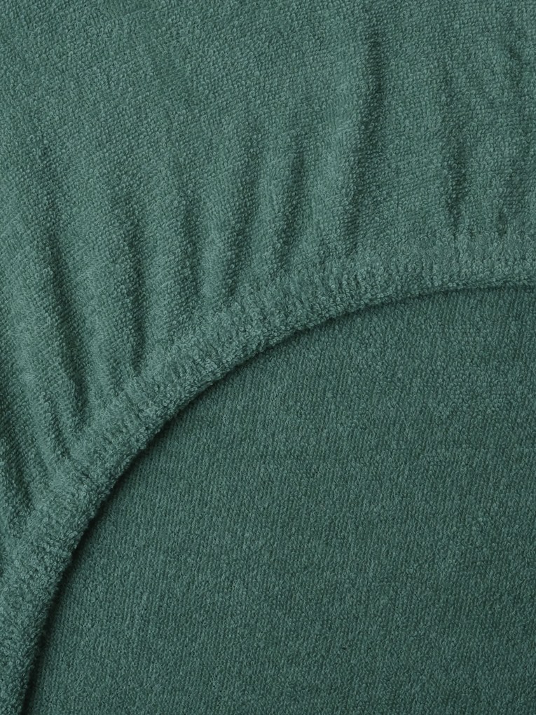 Froté plachta 200 × 200 cm - tmavo zelená