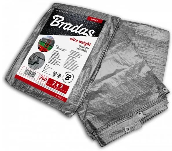 Bradas Krycia plachta strieborná 4x5 m 260 g/m2