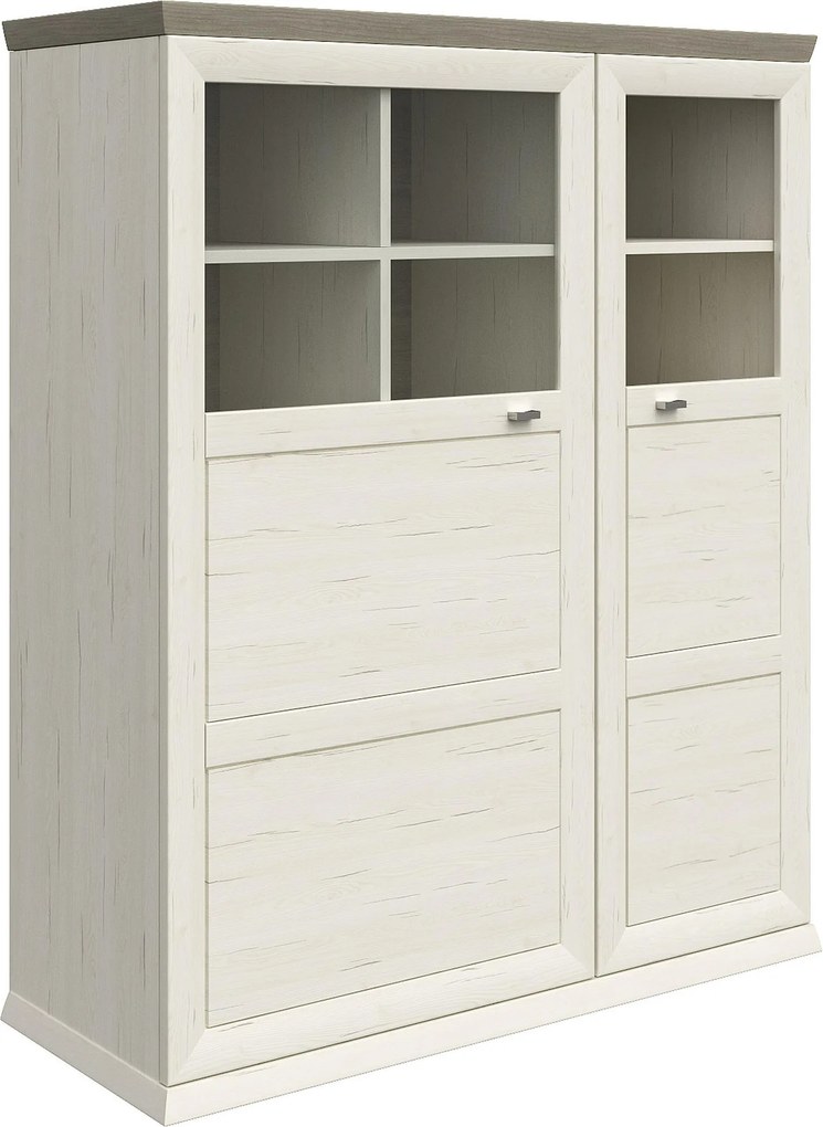 XXXLutz VYSOKÁ KOMODA, sivá, biela, 110/134,2/43 cm Hom`in - Detské izby - 000003000140