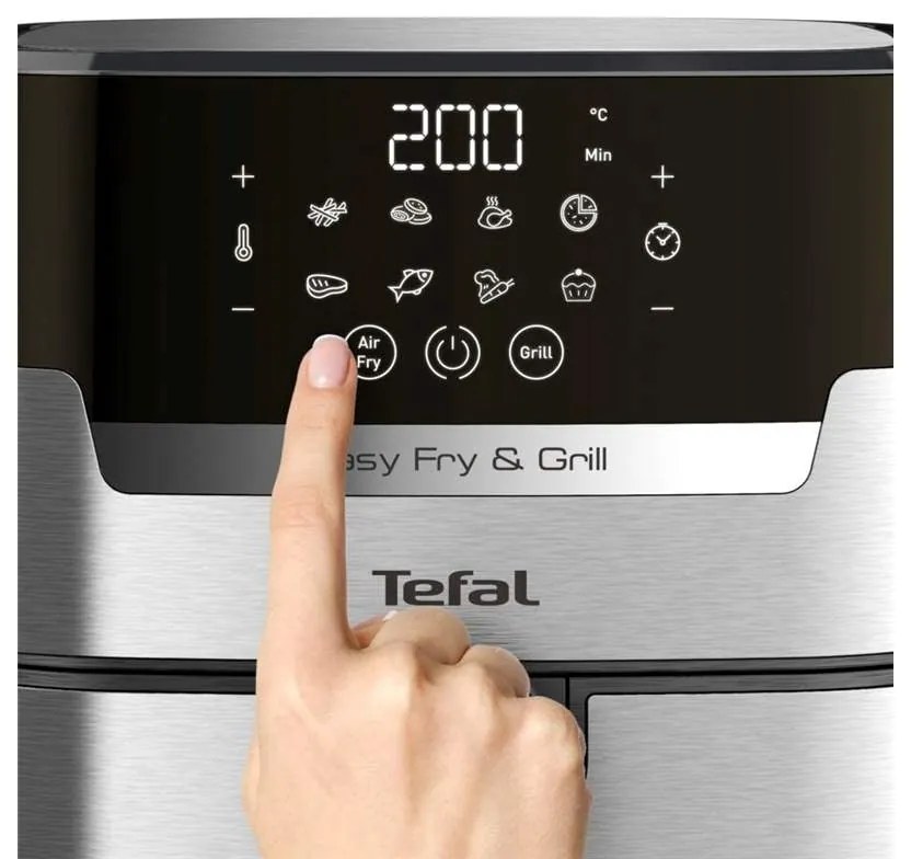 Teplovzdušná fritéza Tefal Easy Fry&Grill 2in1 Precision 4.2L EY505D15 Inox (použité)