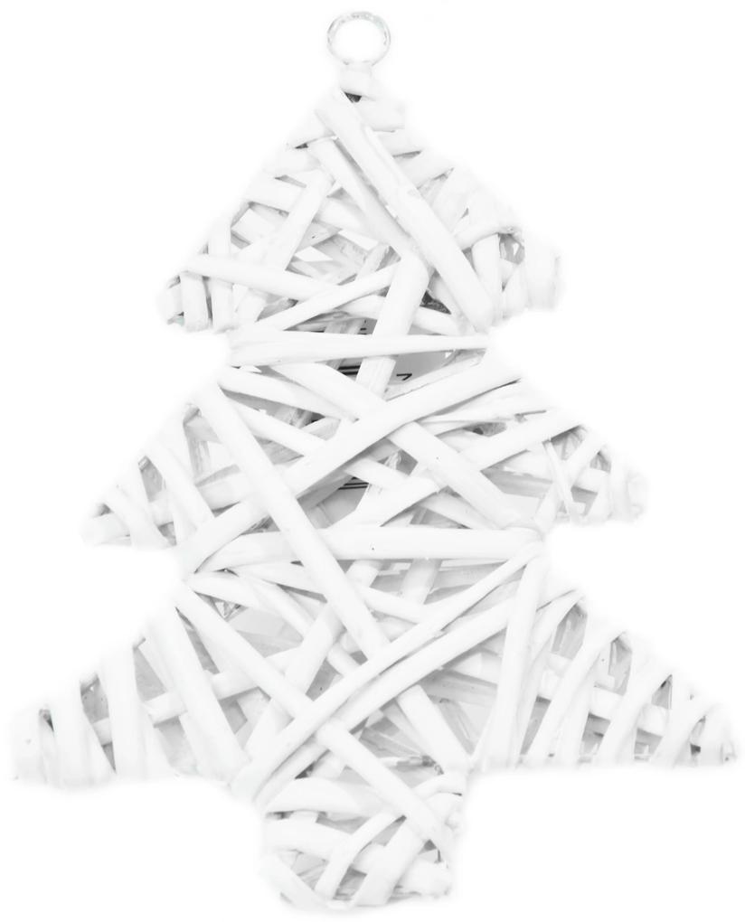 Vianočný stromček ozdoba - biely 2 ks