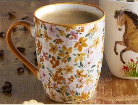 Hrnek Akvarelové kvety, 340 ml%