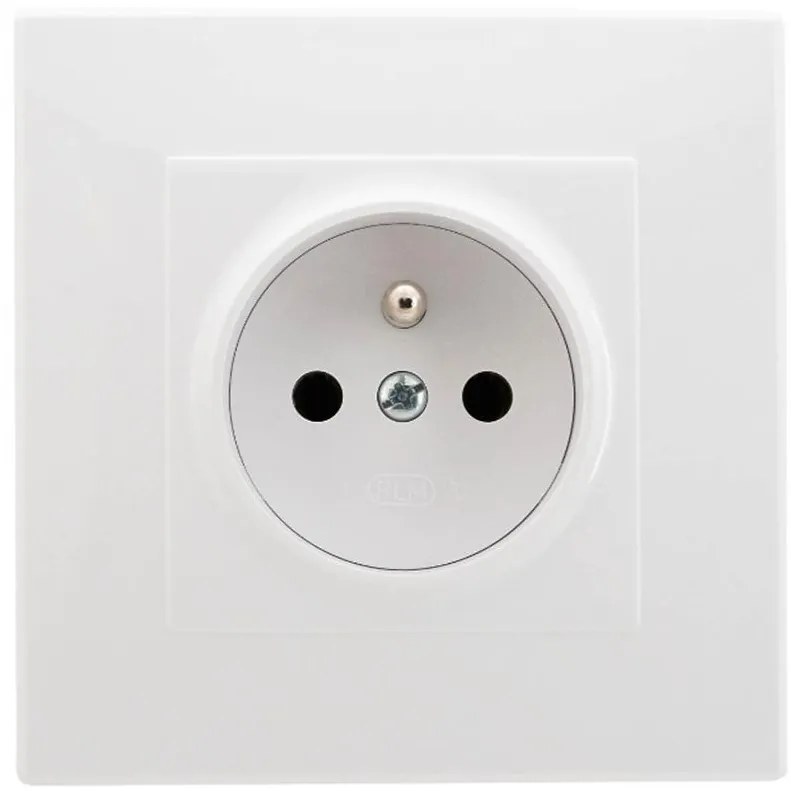 GP-1LZ Jediná uzemnená zásuvka biely