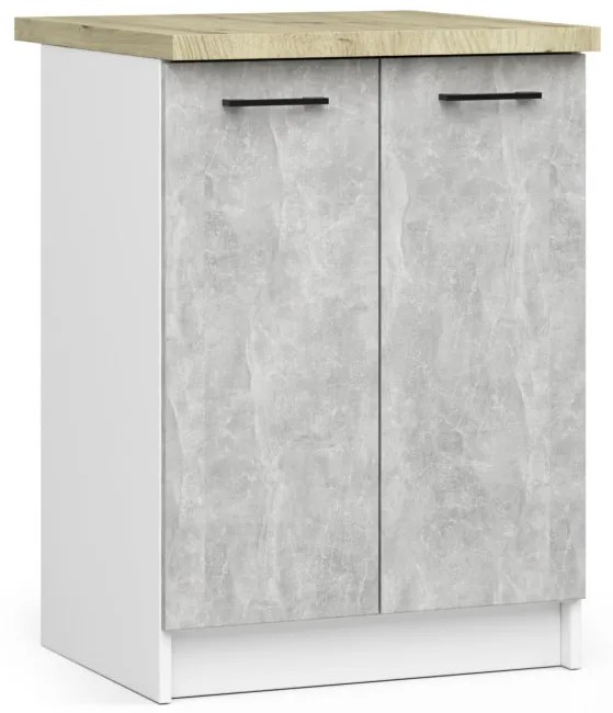 Kuchynská linka OLIVIA 2.4 m s vitrínou betón