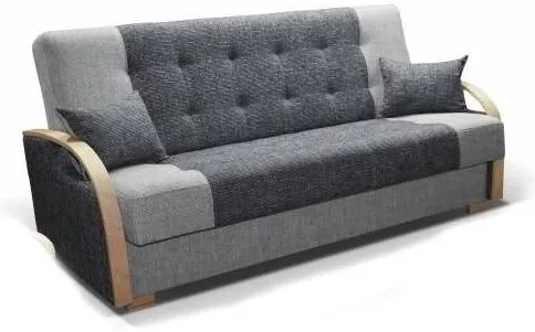 Pohovka Lux, čierna vzor květy / wenge (eden 3991/102)