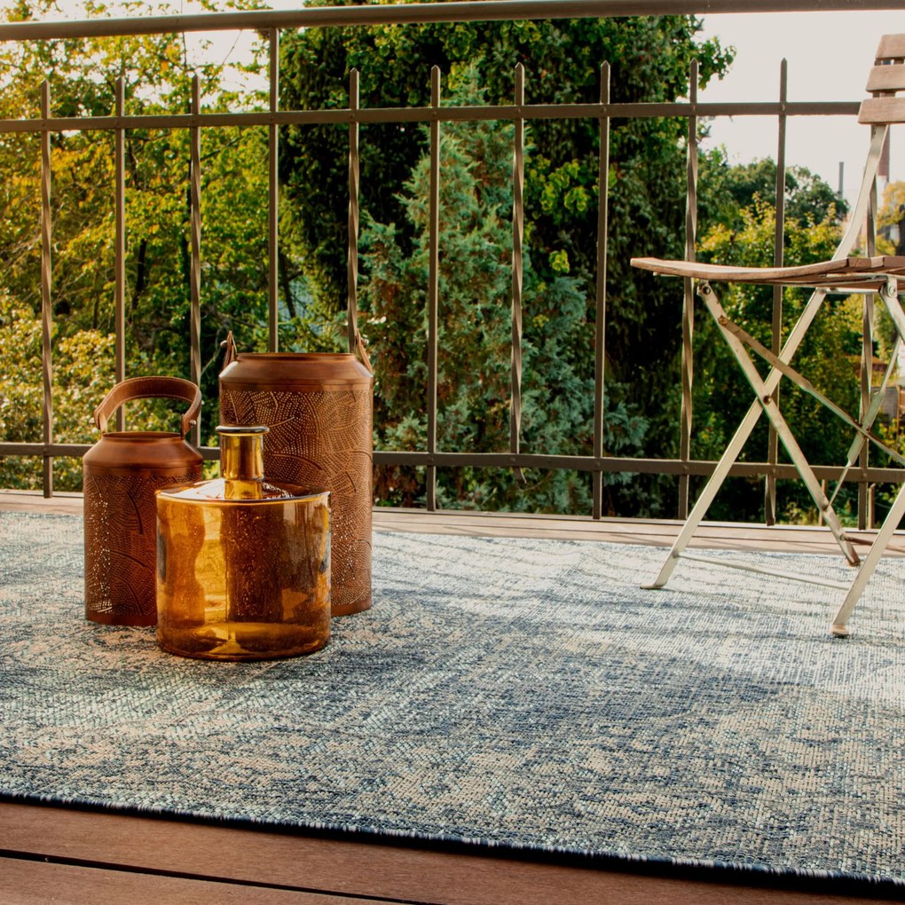 Kusový koberec Nordic 875 navy – na von aj na doma, 200x290, modrá, chodba / predsieň, Obsession