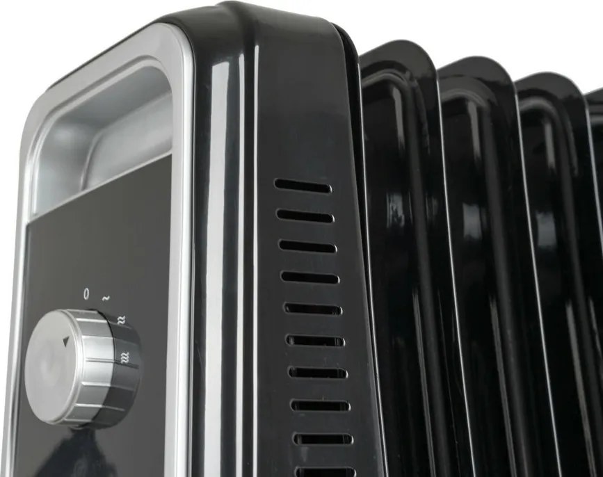 G21 Olejový radiátor Bromo, 9 rebier, 2000 W, čierna, M