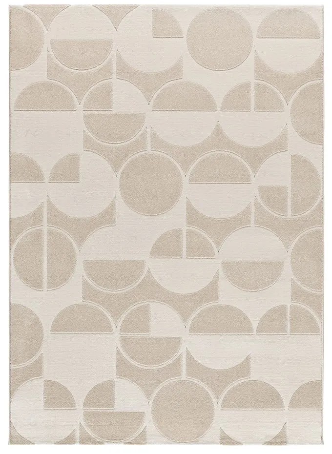 Koberec v krémovej a slonovinovej farbe 133x190 cm Flora – Universal