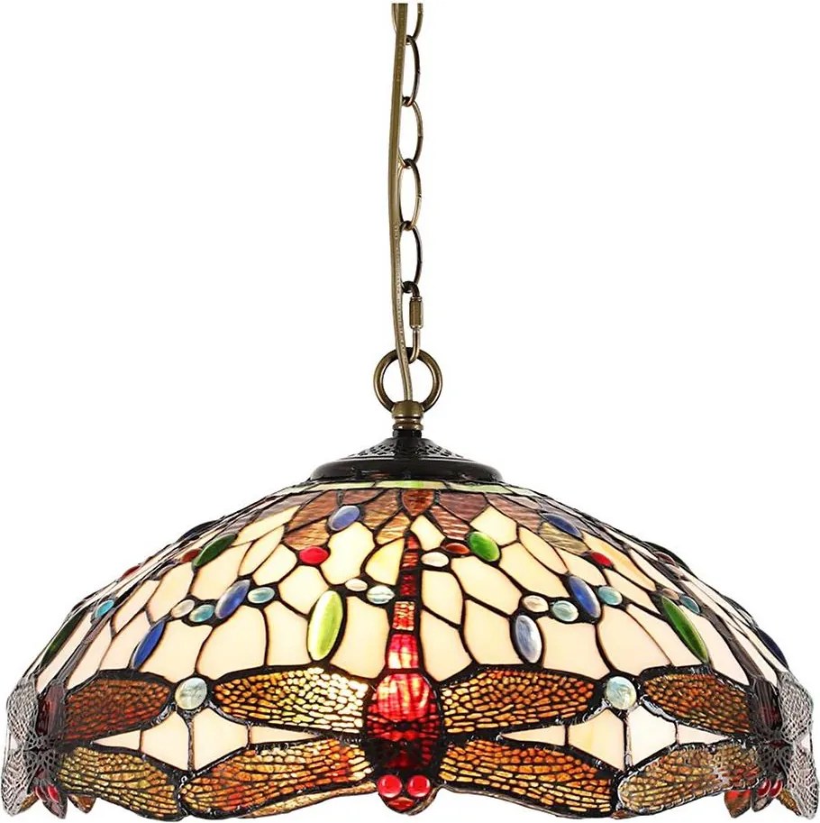 Prezent 1708 - Luster na reťazi TIFFANY 2xE27/60W/230V