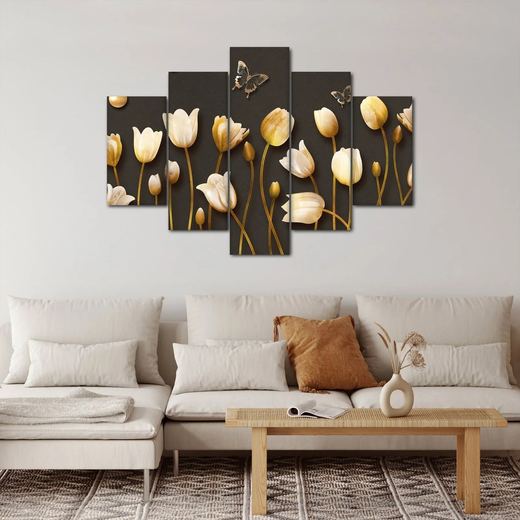 Obraz - Tulipány - abstraktné (150x105 cm)