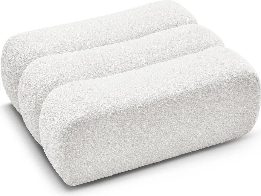 Biela podnožka z textílie buklé Azra – Bobochic Paris