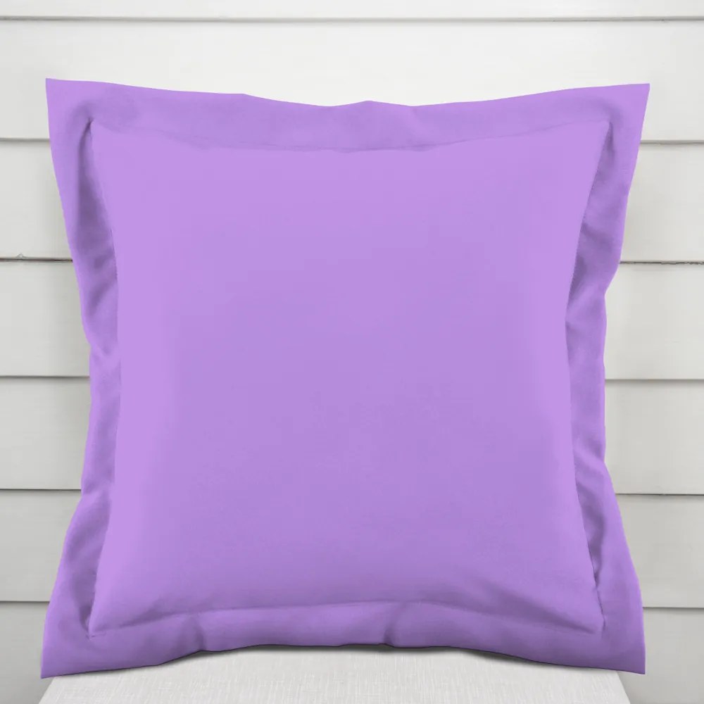Biante Dekoračná obliečka na vankúš s lemom Rongo RG-038 Svetlá fialová 45 x 45 cm