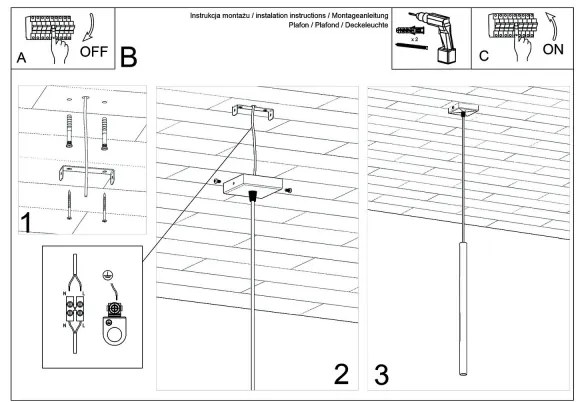 Sollux SL.1195 - Luster na lanku PASTELO 1xG9/8W/230V zlatá