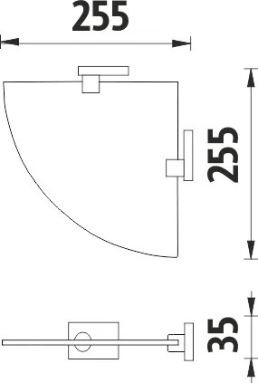 Nimco Rohová polica KEIRA - KE 22091RB-26