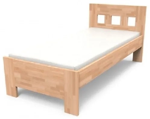 TEXPOL Jednolôžková posteľ z masívu JANA SENIOR - 200 x 120 cm, Materiál: BUK morenie čerešňa