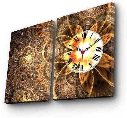Nástenné obrazové hodiny Clock, 60 × 38 cm