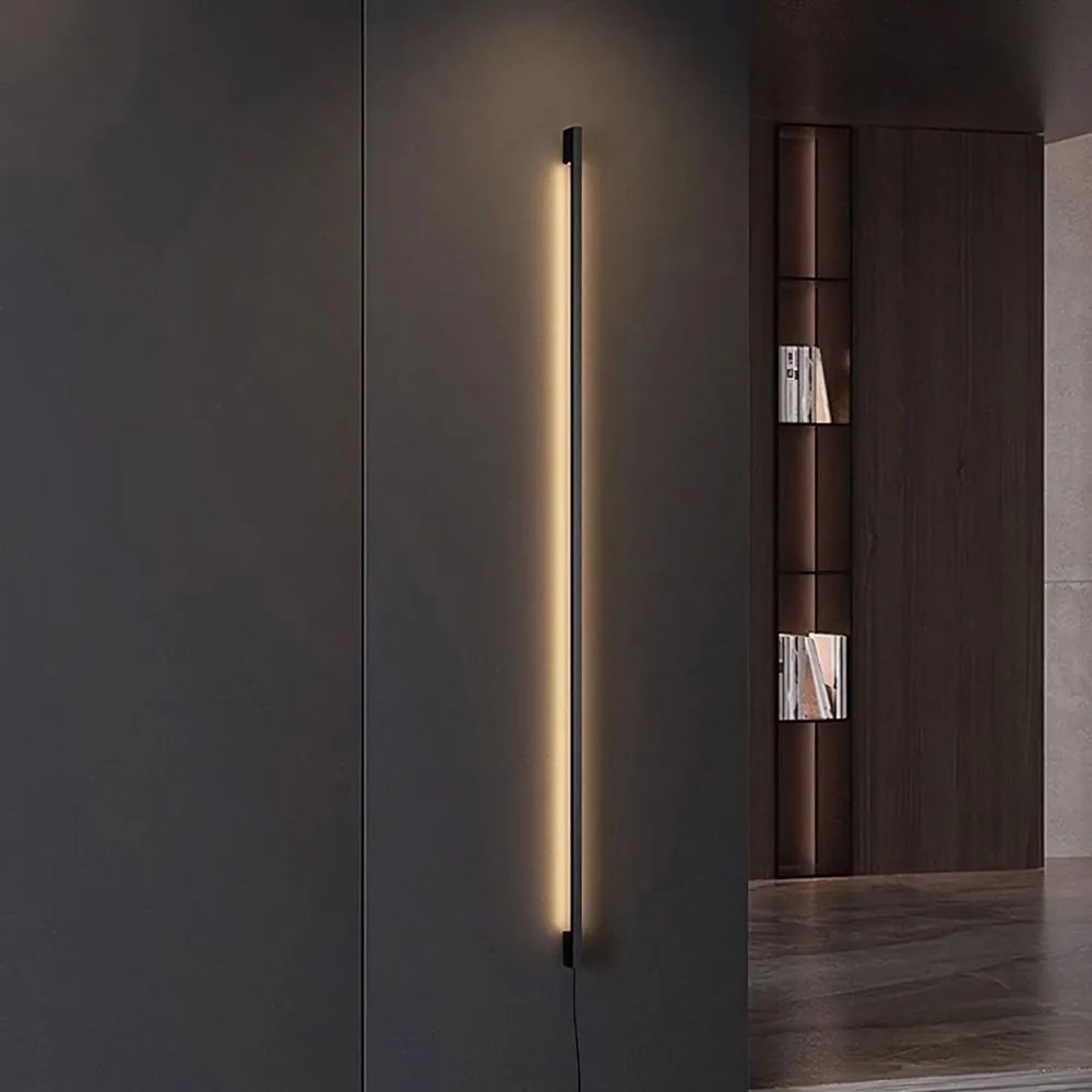 Toolight Toolight, LED nástenné svietidlo 150cm, 20W, 3000K, LHJ066-W, čierna matná, OSW-60034